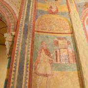 Dans l'arcade de l'abside : le donateur Letbald