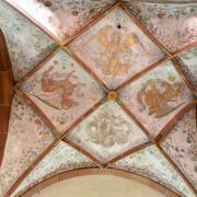Les peintures des évangélistes de  la croisée du transept
