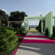 Jardin d'artiste «  Le reflet de l'infini » sur les terrasses de l'opéra Garnier