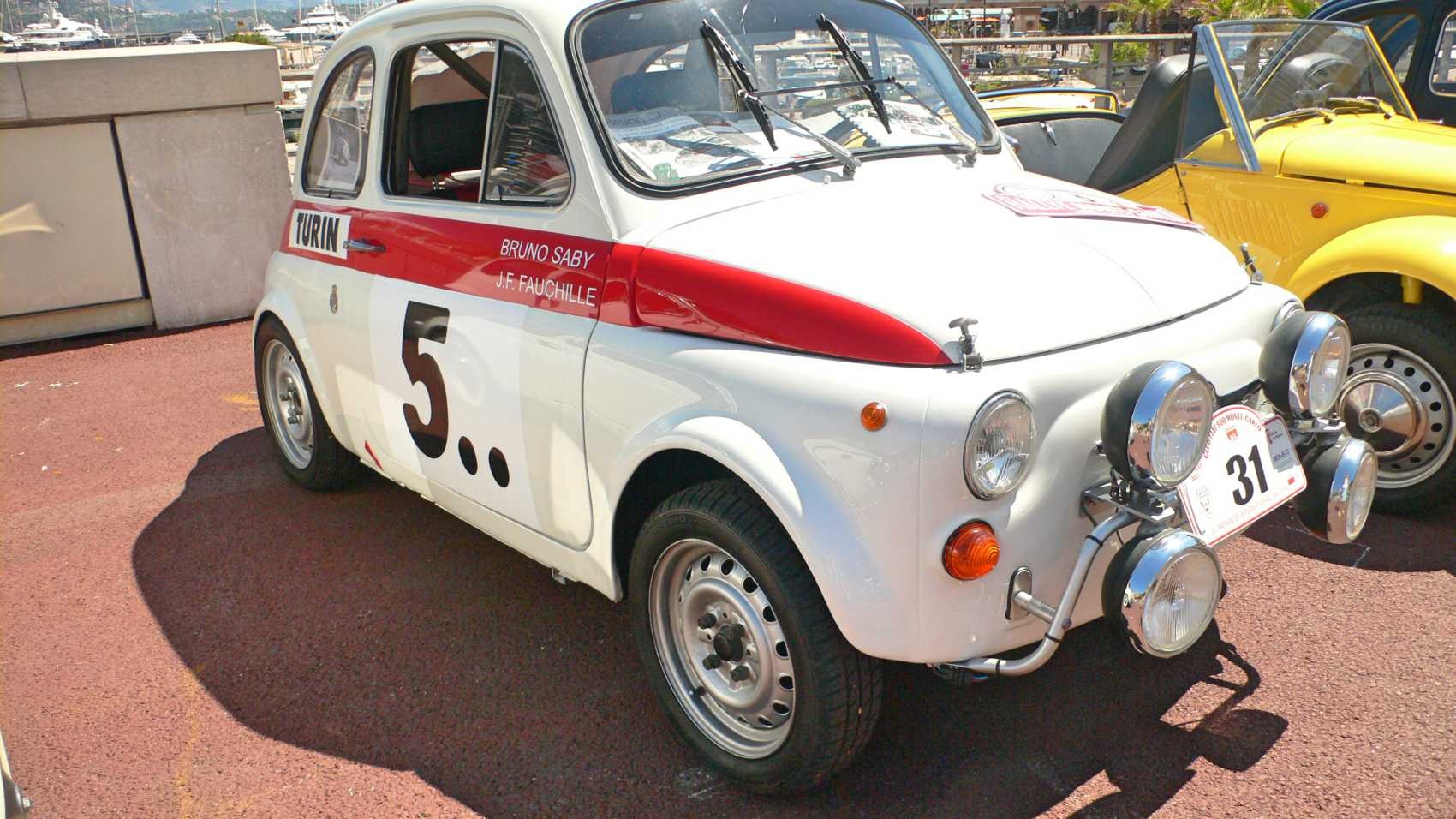 Bruno Saby a couru deux rallyes historiques de Monte-Carlo au volant de cette Fiat Abarth