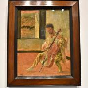 1920-Portrait du violoncelliste Ricard Pichot-Huile sur toile