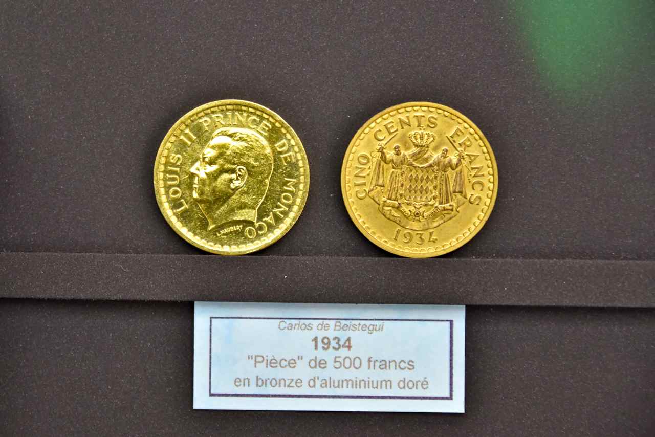 1934- Pièce de 500 francs en bronze d'aluminium doré