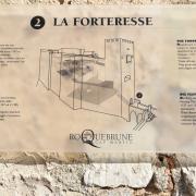 Plan de la forteresse de Roquebrune Cap-Martin dans les Alpes-Maritimes
