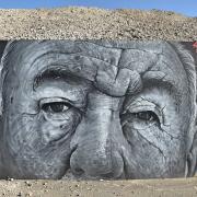 Visage très expressif. Oeuvre de Swed