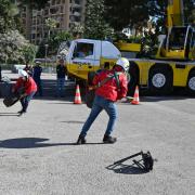 Test de rapidité pour la récupération de débris divers sur la piste