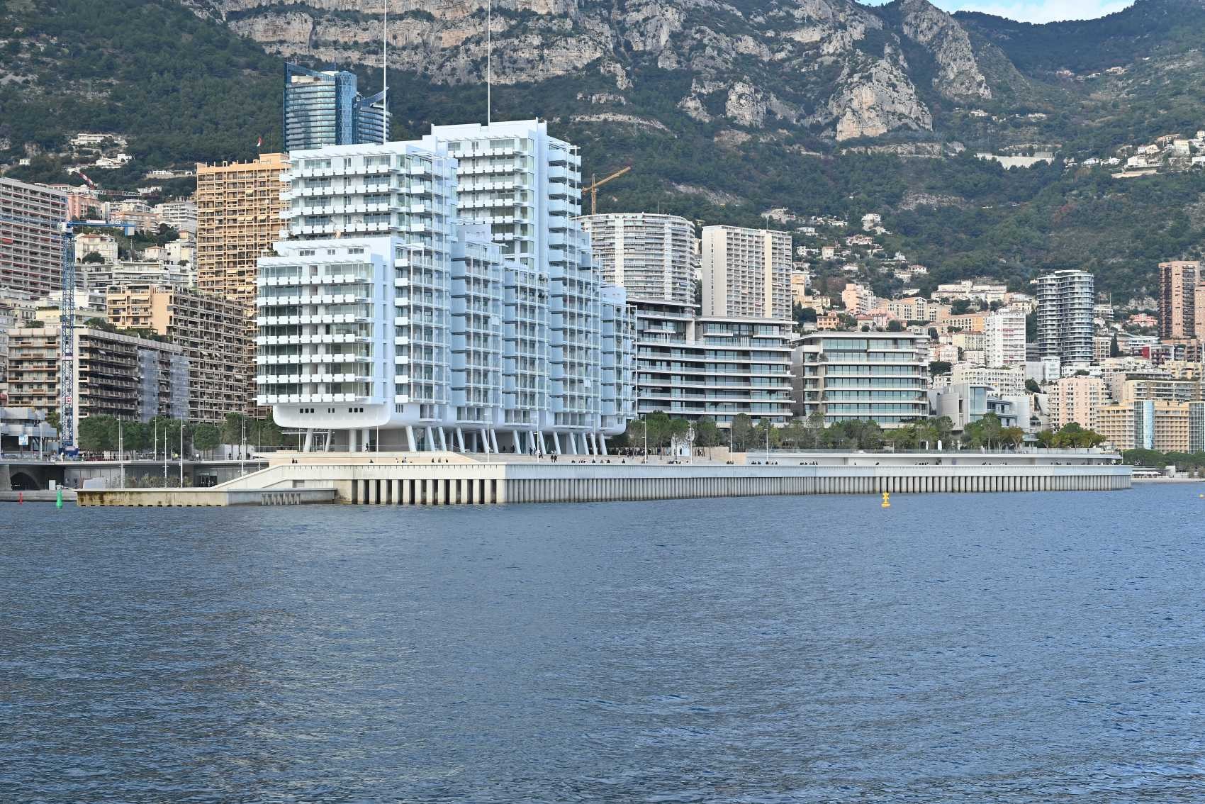 L'écoquartier terminé vu depuis le digue Lucciana