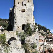 Le donjon construit sur un rocher de poudingue est le plus vieux de France