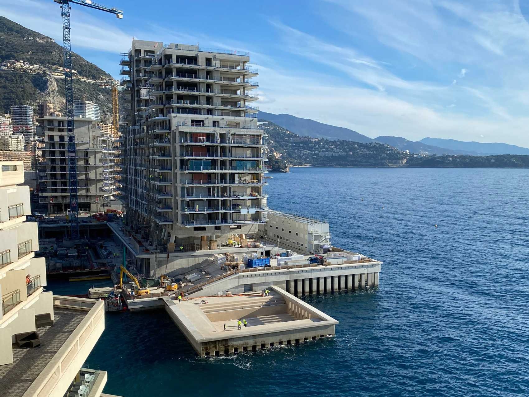 Le chantier vu depuis les terrasses de l'opéra Garnier