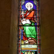 Vitrail du choeur ; saint Paul