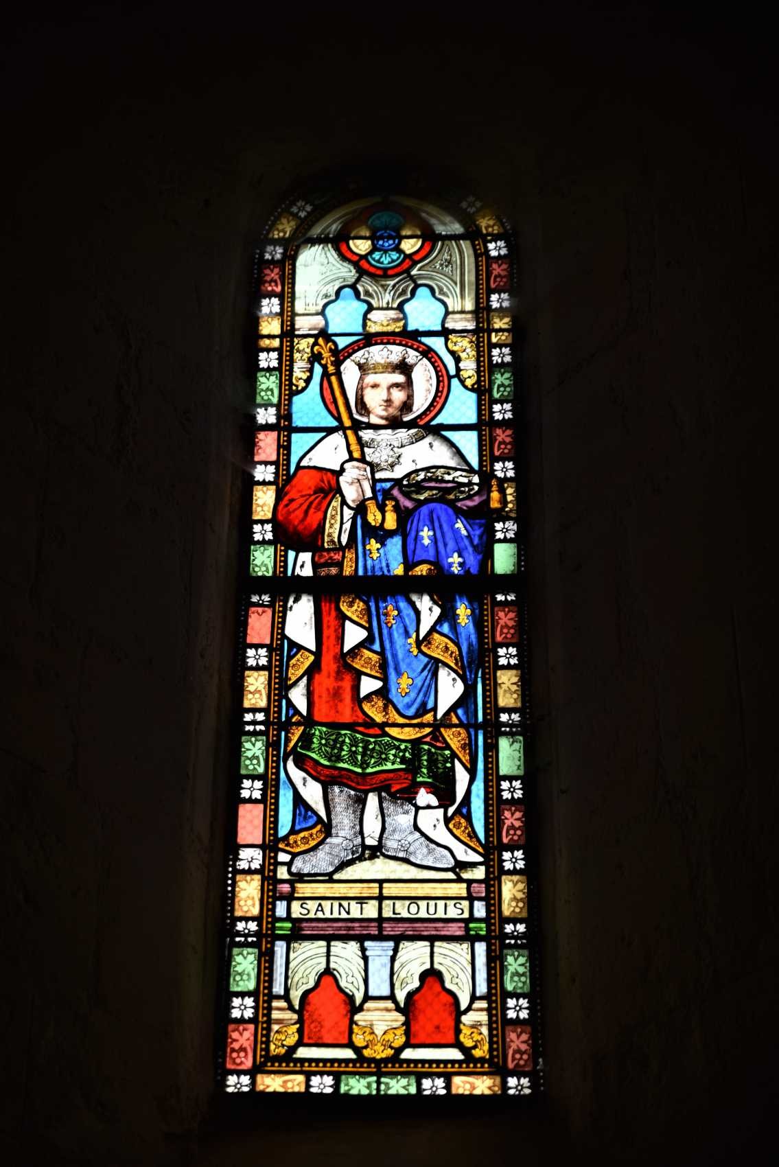 Vitrail de la nef : saint Louis