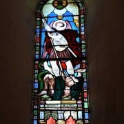 Vitrail de la nef : saint Michel