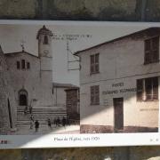 La place de l'église vers 1920 et...