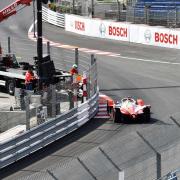 La Mahindra M7 electro n°94 dans la chicane de la piscine