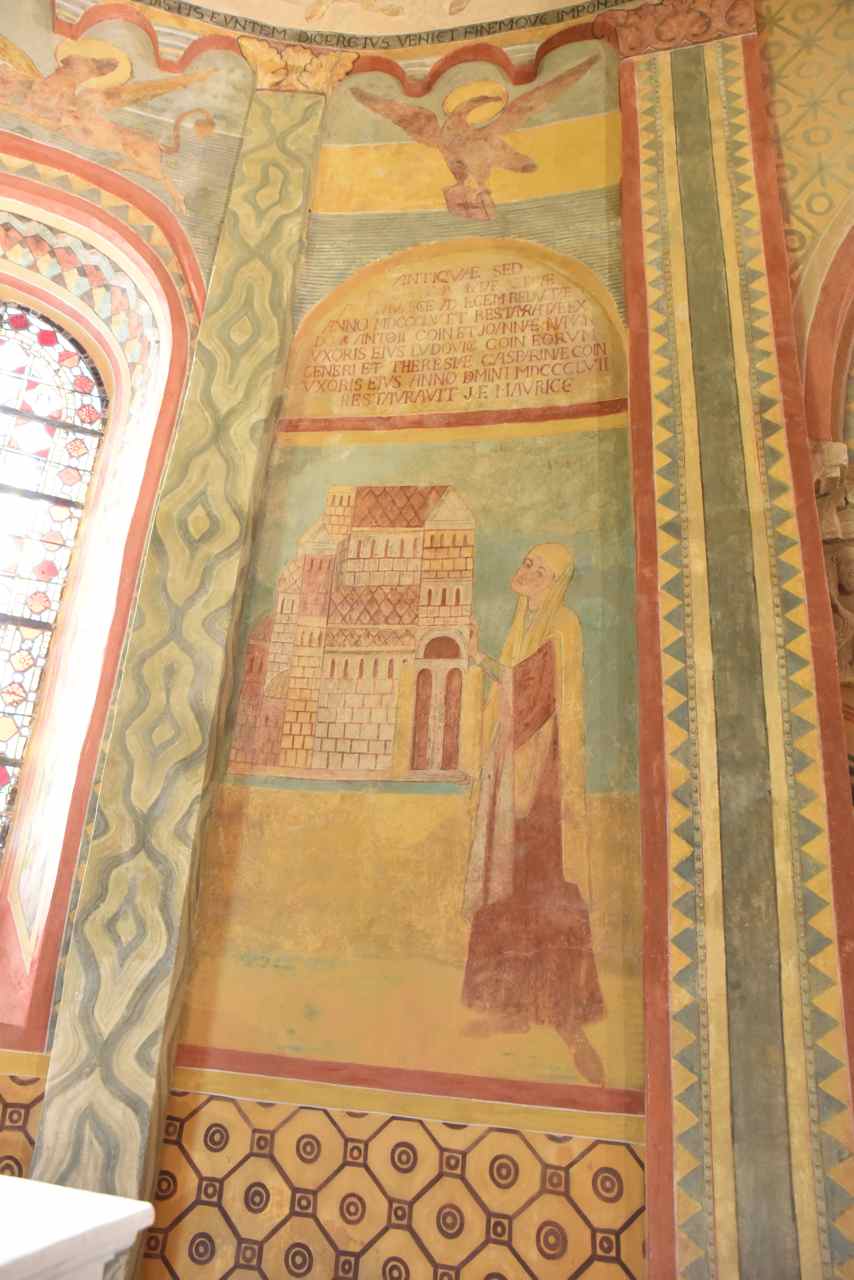 Dans l'arcade de l'abside : Altasie épouse de Letbald