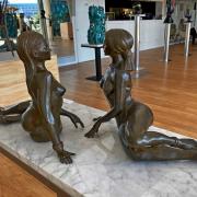 Amor vincit omnia-bronze patiné sur marbre 40x100x38 cm de 2020