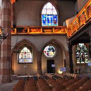 Bas-côté sud  et ses beaux vitraux