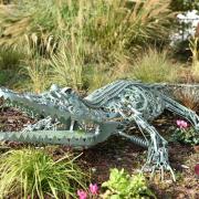 Bazoumar, le crocodile. Oeuvre de femmes de Bazoulé, Burkina Faso