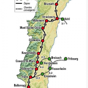 Le Chemin de saint Jacques de Compostelle en Alsace.