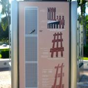 Endroit de l'impact de l'avion suicide et de la poutrelle mémorielle de la tour Sud