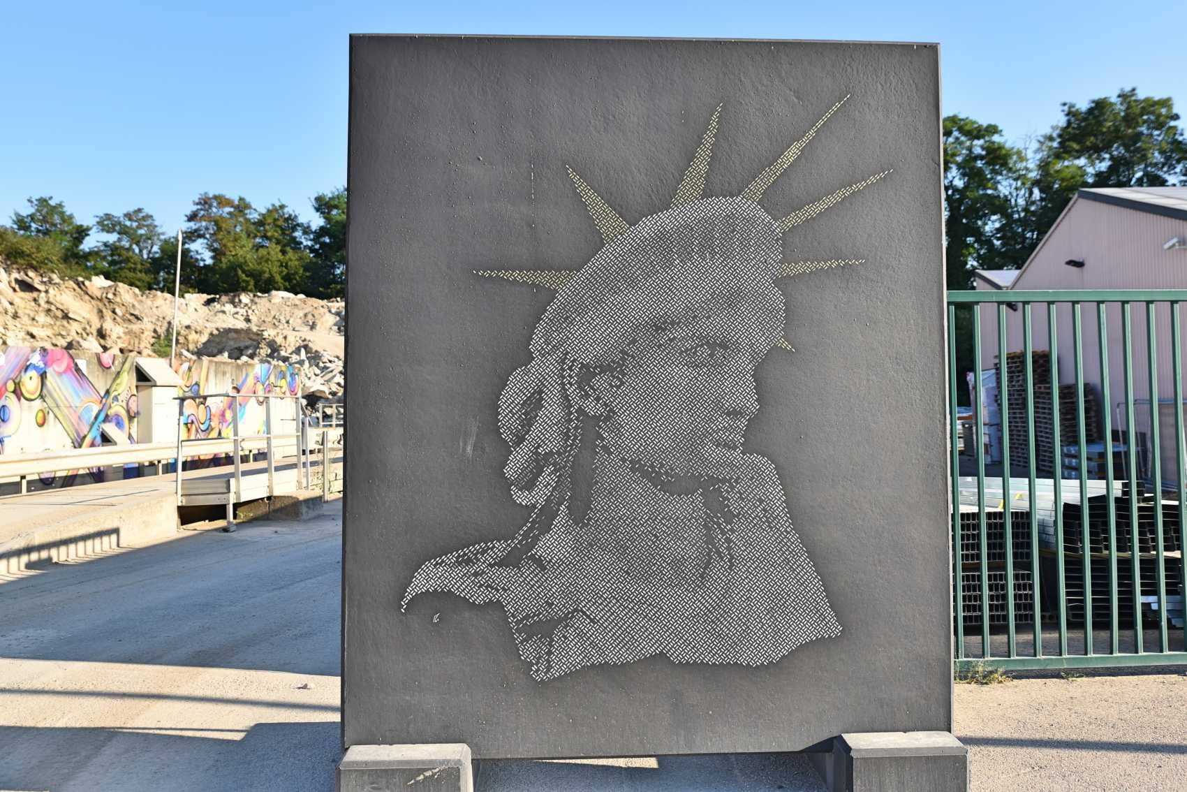 La tête de la statue de la Liberté