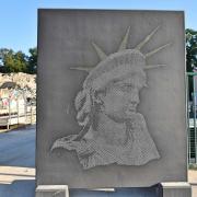 La tête de la statue de la Liberté