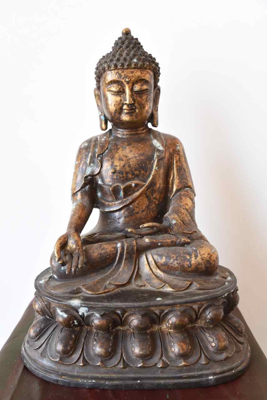 Vitakarta la main vers le bas indique l'intégration de la sagesse et de la spiritualité