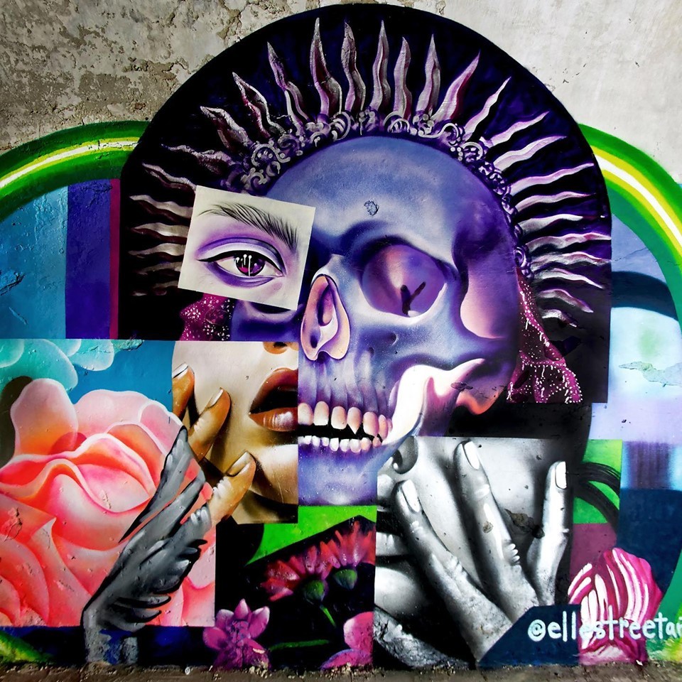 Oeuvre d'Elle street art-USA