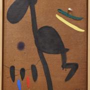 Femme oiseau 1976 huile sur carton-pâte 90x63 cm