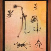Femmes, oiseau, étoiles 1944 aquarelle et encre de Chine sur toilr 4 sur 38 cm