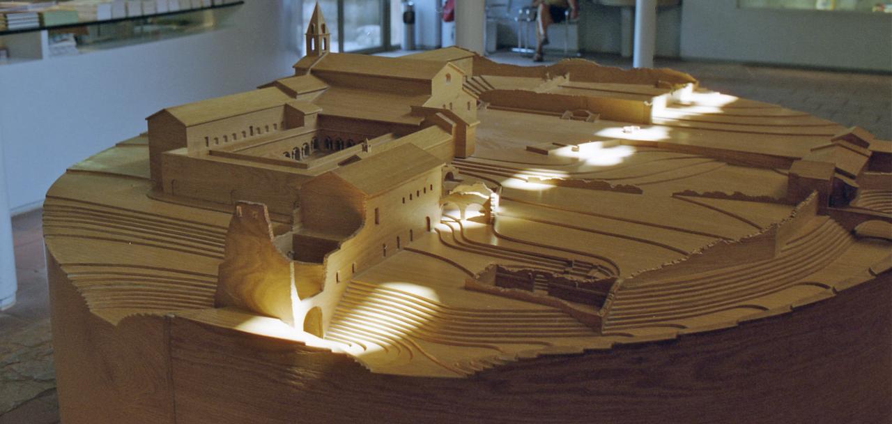Maquette de l'abbaye cistercienne - fondée en 1160.