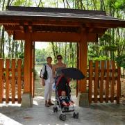Kodai-mon ou ancienne porte construite en bois de cyprès du Japon