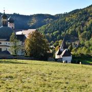 L'abbaye bénédictine saint Trudpert se trouve dans la vallée de Münstertal, ...