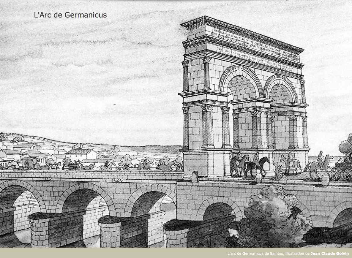 L'arc Germanicus a été bâti en l'an 18-19 après J.C.