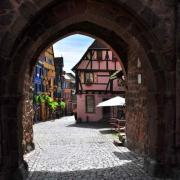 L'intérieur du village vu depuis la porte du Dolder(Beffroi)