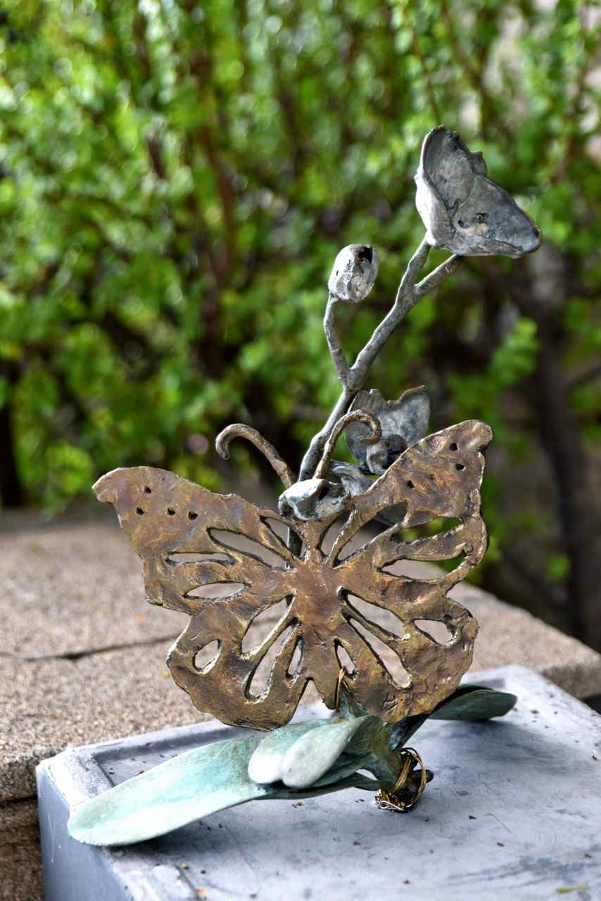 L'orchidée et le papillon Bronze de Yapa Bandara