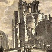 La cathédrale après le tremblement de terre de 1755 qui ravagea Lisbonne (Wikipédia)