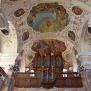 ...la fresque représente Ste Cécile jouant d’un orgue à deux claviers