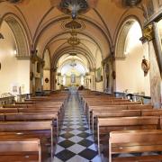 La nef de l'église sainte Dévote vue depuis le portail