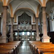 La nef, la tribune et l'orgue Roethinger de 1902
