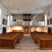 La nef, tribune et l'orgue de Valentin Rinckenebach vus depuis le choeur