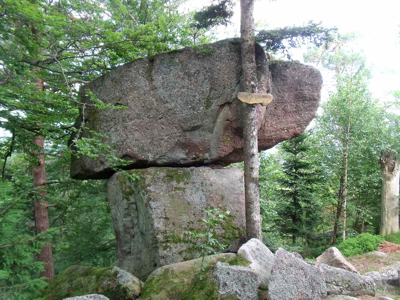 La pierre des cordonniers (Massif du Taennchel)
