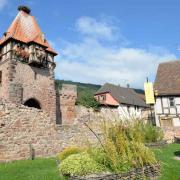 ...la tour des Sorcières vus depuis le jardin médiéval