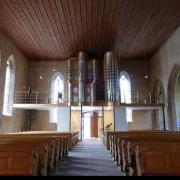 La tribune d'orgue vue depuis le choeur