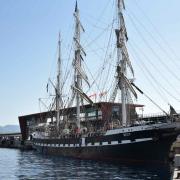 Le Belem amarré au quai Rainier III du port Hercule...