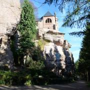 Le chevet  de la basilique vue depuis le Chemin de Croix