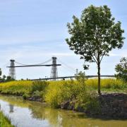 Le pont Transbordeur , de l'ingénieur Arnodin, a été inauguré en 1900