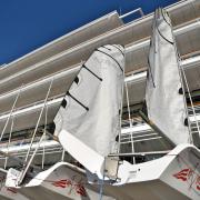 Les dériveurs Topaz Omega devant le prestigieux Yacht Club de Monaco