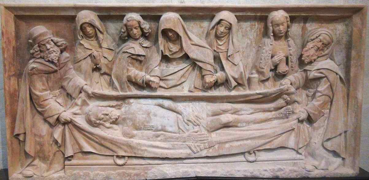 Mise au tombeau du Christ. Pierre de 1,25 m sur 2,5m