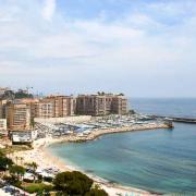 Monaco-Fontvieille gagné sur la mer, la plage et le port