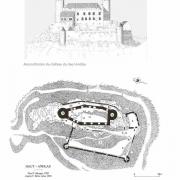 Reconstittion du château du Haut-Andlau de N.Mengus, d'après T.Biller